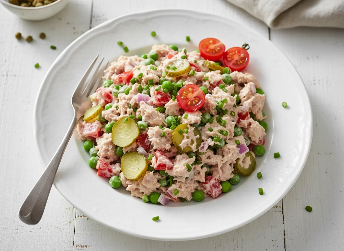 Thunfischsalat mit Frischkäse photo