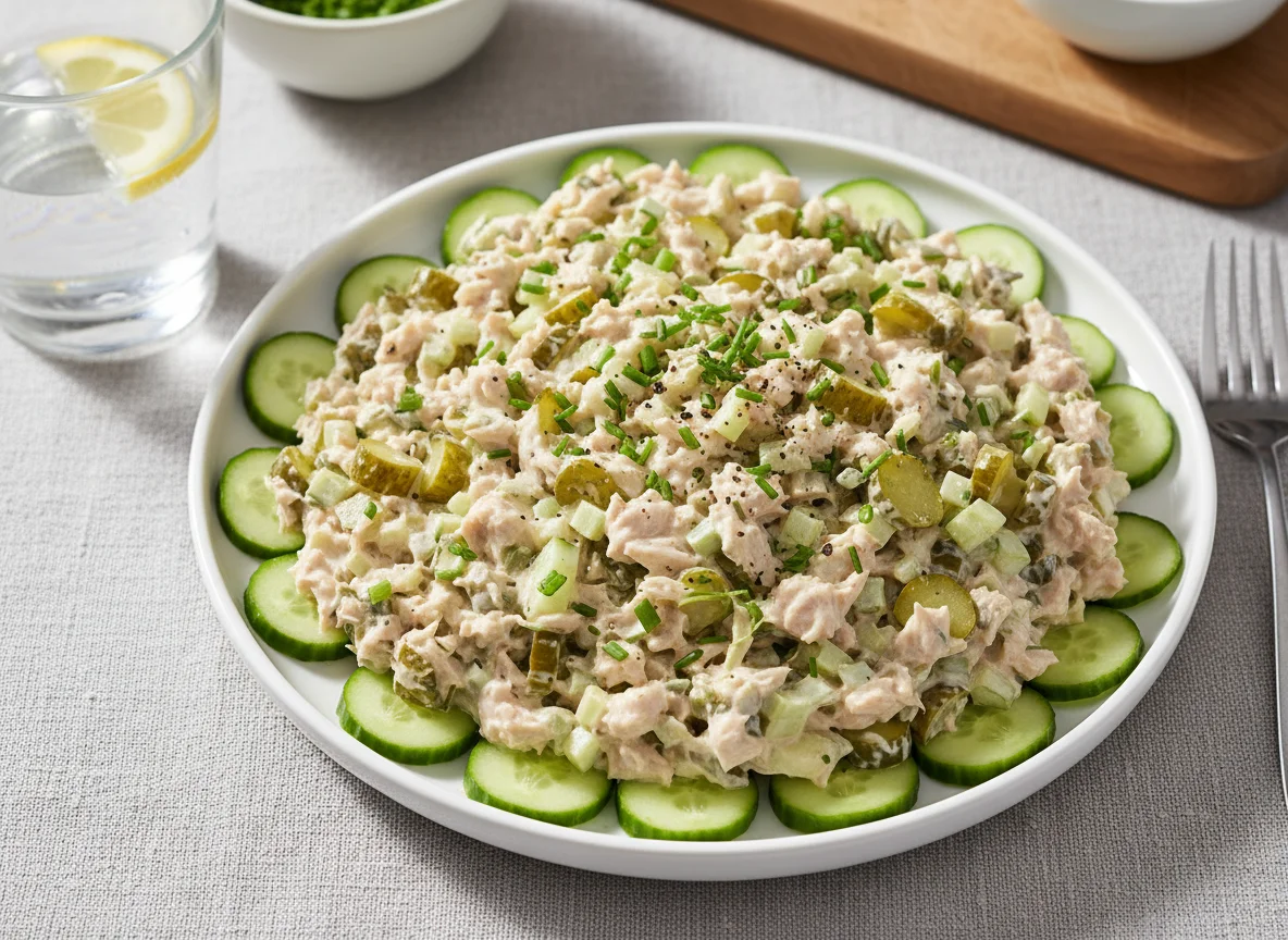 Thunfischsalat mit Gurke photo