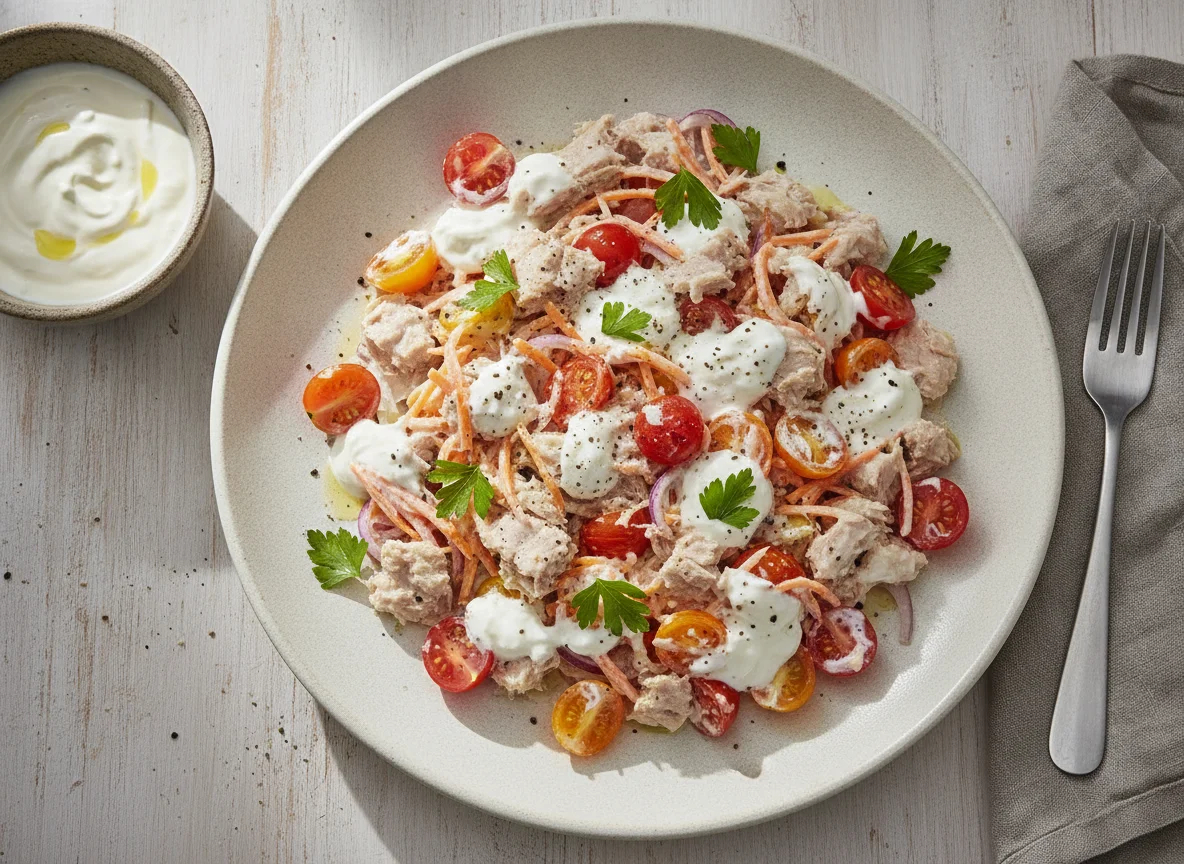 Thunfisch-Salat mit Joghurt-Dressing photo