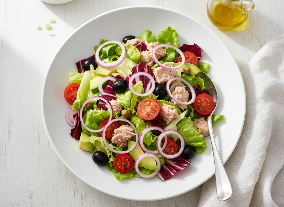 Thunfischsalat mit Kapern und Radicchio photo