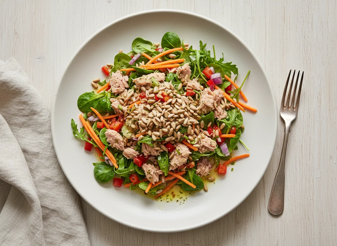 Thunfischsalat mit Kernen photo