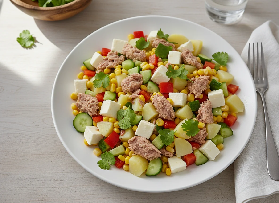 Thunfischsalat mit Mozzarella photo