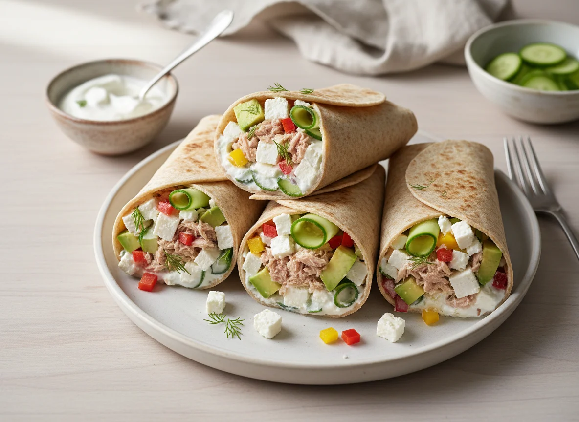 Thunfisch-Skyr-Wraps mit Avocado photo