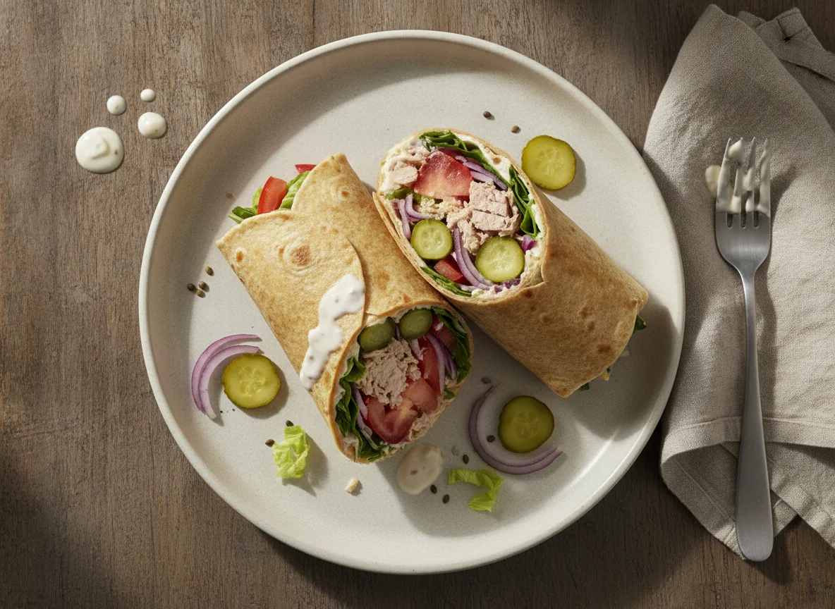 Thunfisch-Wrap mit Gemüse photo