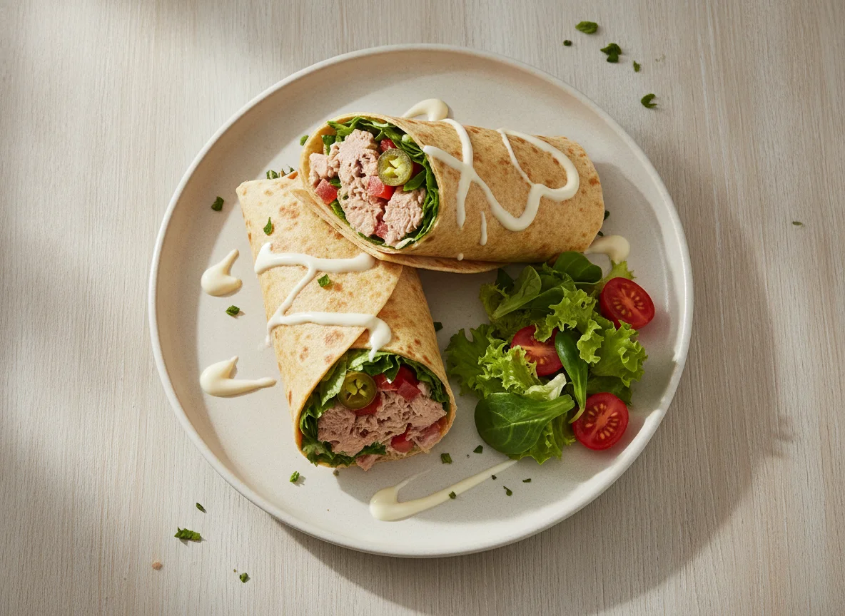 Thunfisch-Wrap mit Salat photo