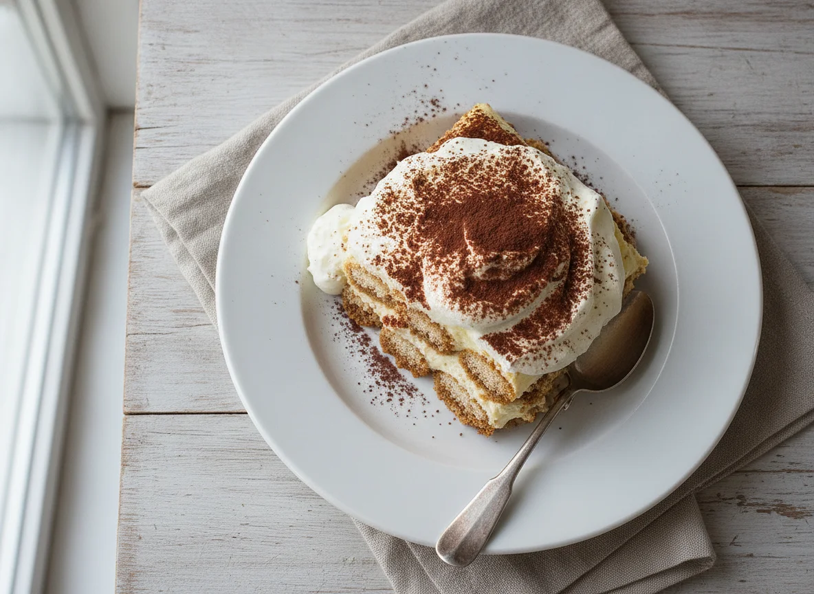 Tiramisu mit Schlagsahne photo