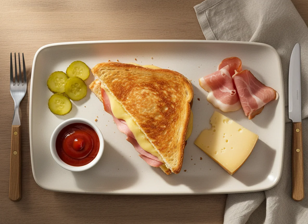 Toast mit Beilagen photo