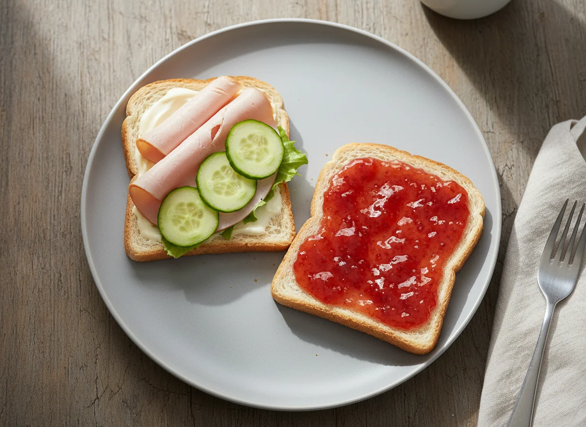 Toast mit Belag photo