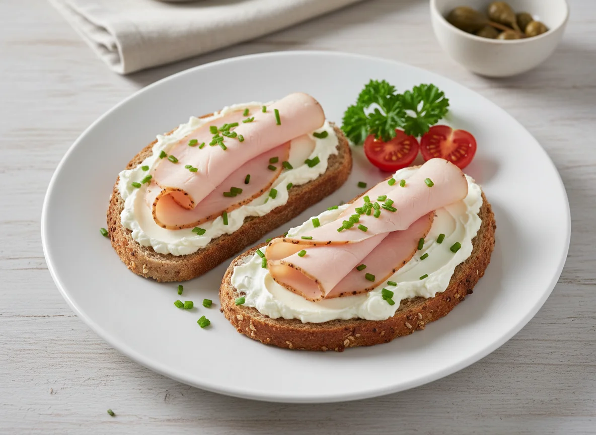 Toast mit Putenbrust und Frischkäse photo