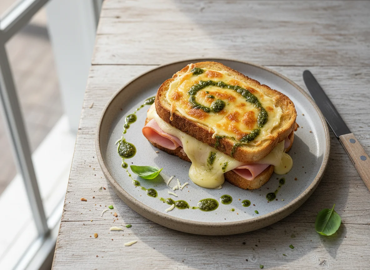 Toast mit Schinken und Käse photo