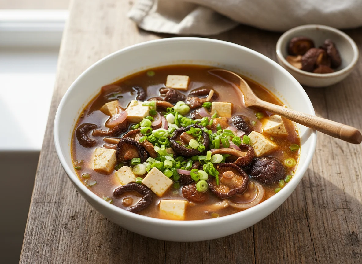 Tofu-Pilz-Suppe photo