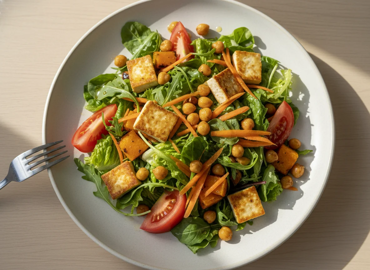 Tofu-Salat mit Gemüse photo