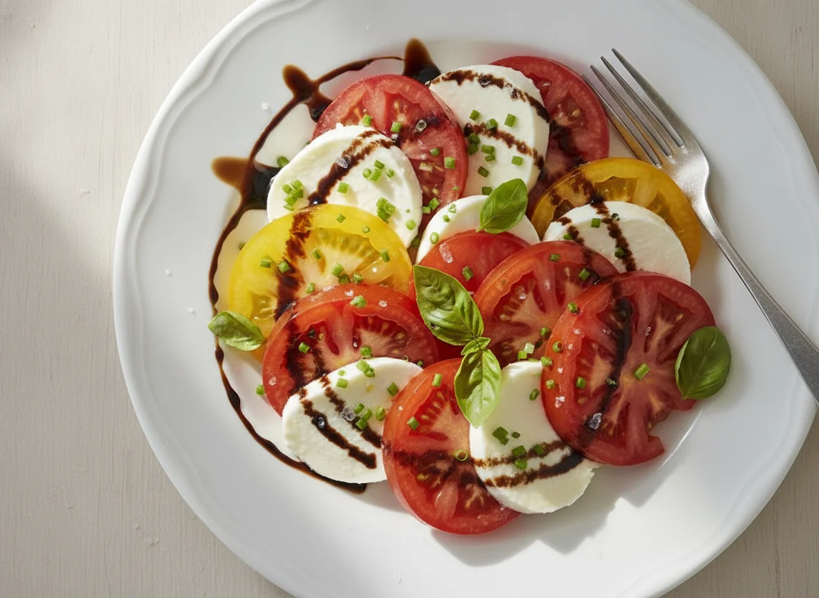 Tomate-Mozzarella-Salat mit Balsamico photo