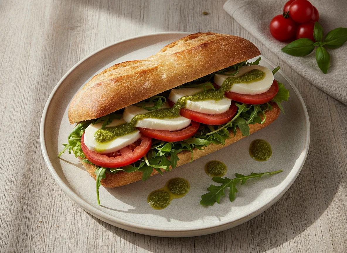 Tomate-Mozzarella-Sandwich photo