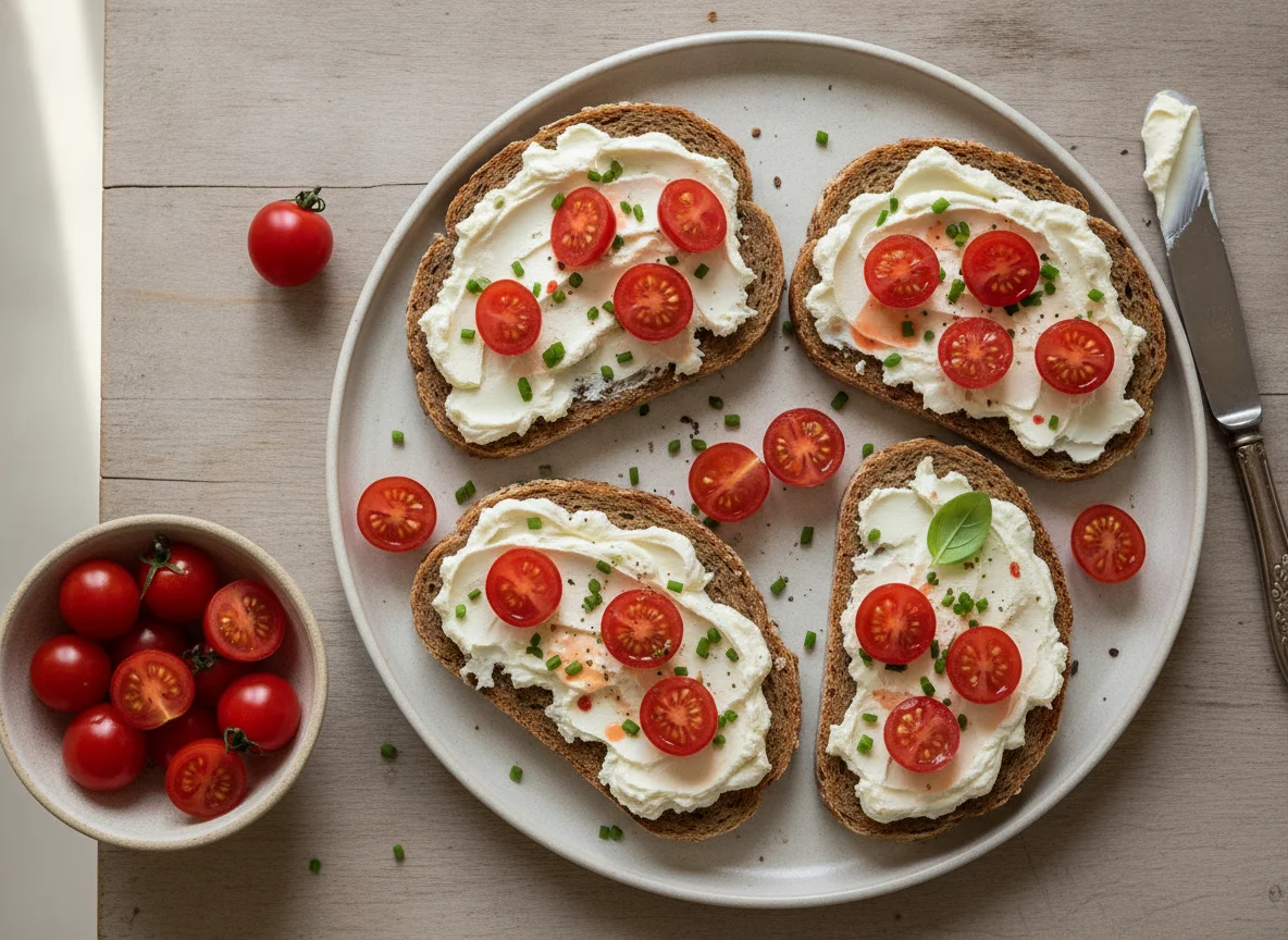 Tomaten-Frischkäse-Brot photo