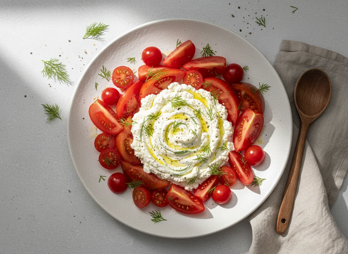 Tomaten-Hüttenkäse-Salat photo
