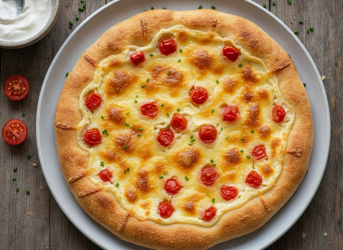 Tomaten-Käse-Fladenbrot photo