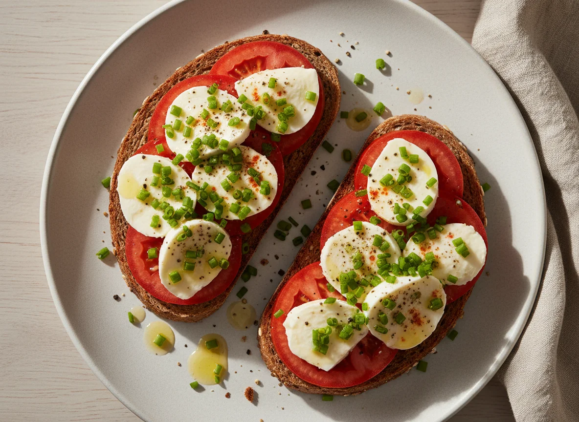 Tomaten-Mozzarella-Brot photo