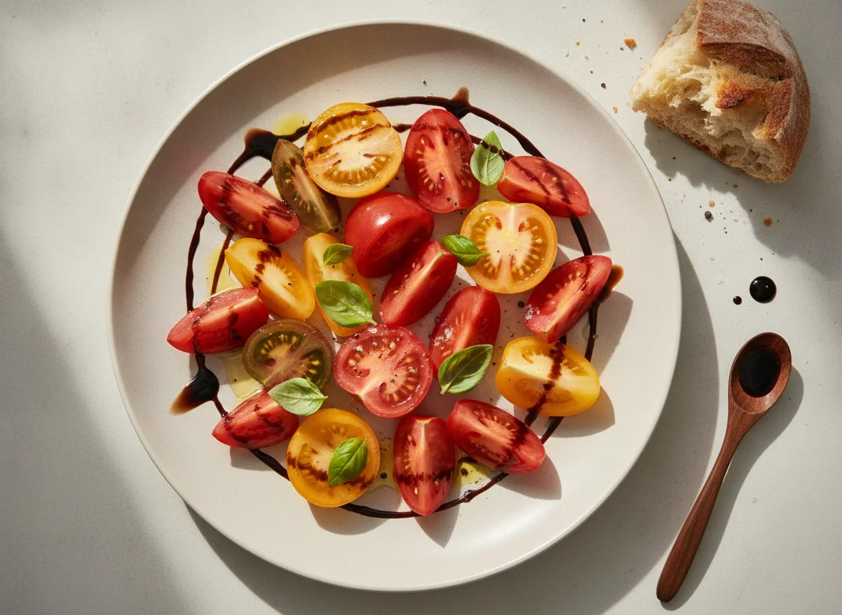 Tomatensalat mit Balsamico-Glace photo