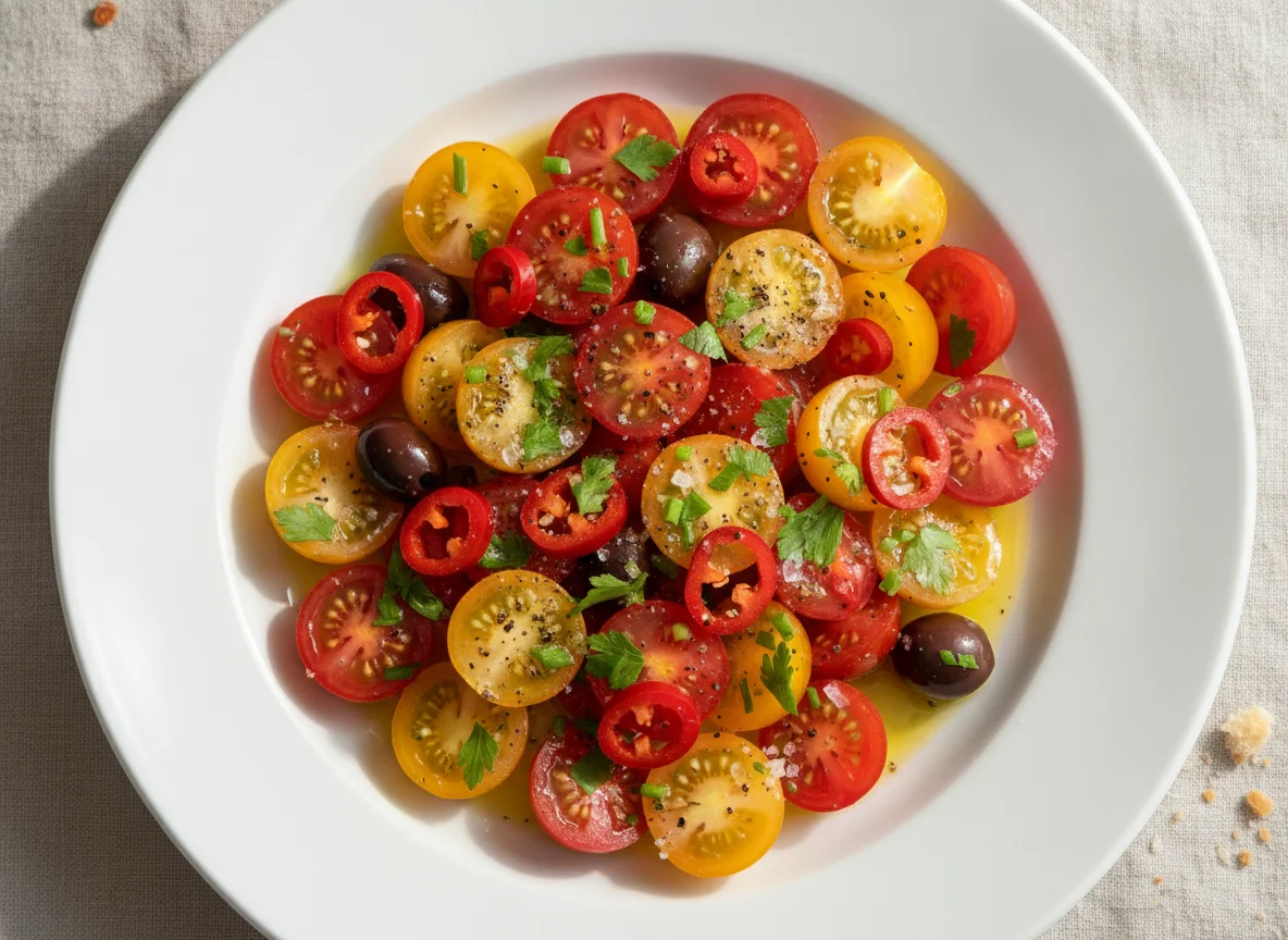 Tomatensalat mit Chili photo