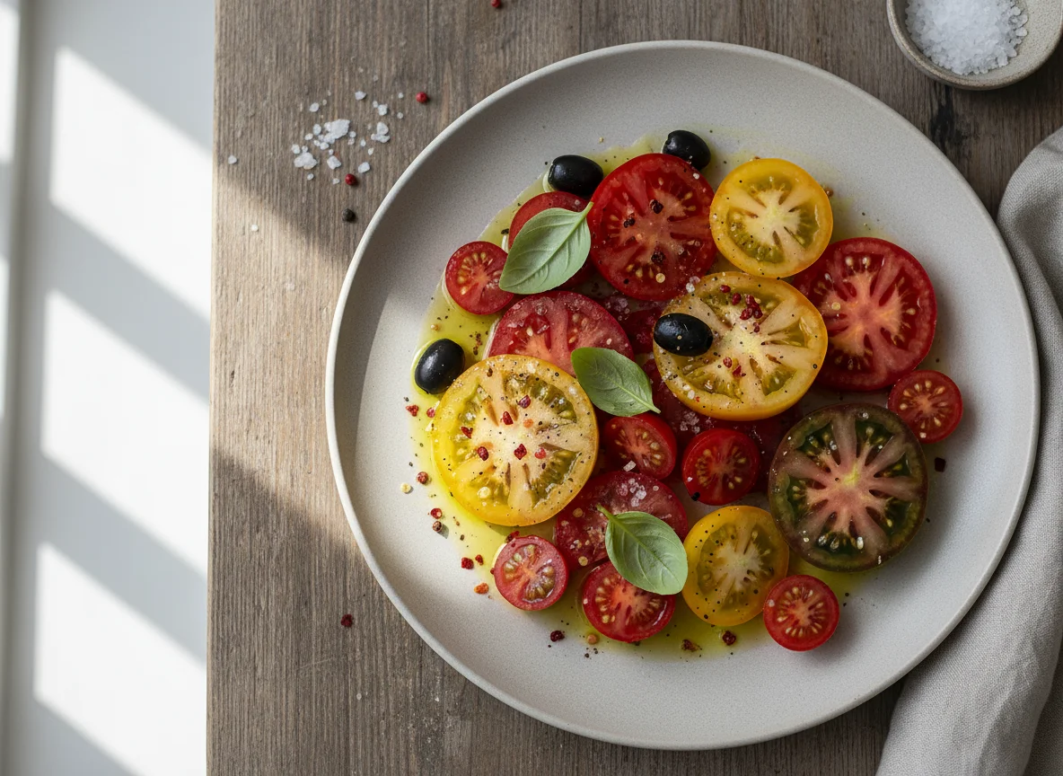 Tomatensalat mit Gewürzen photo