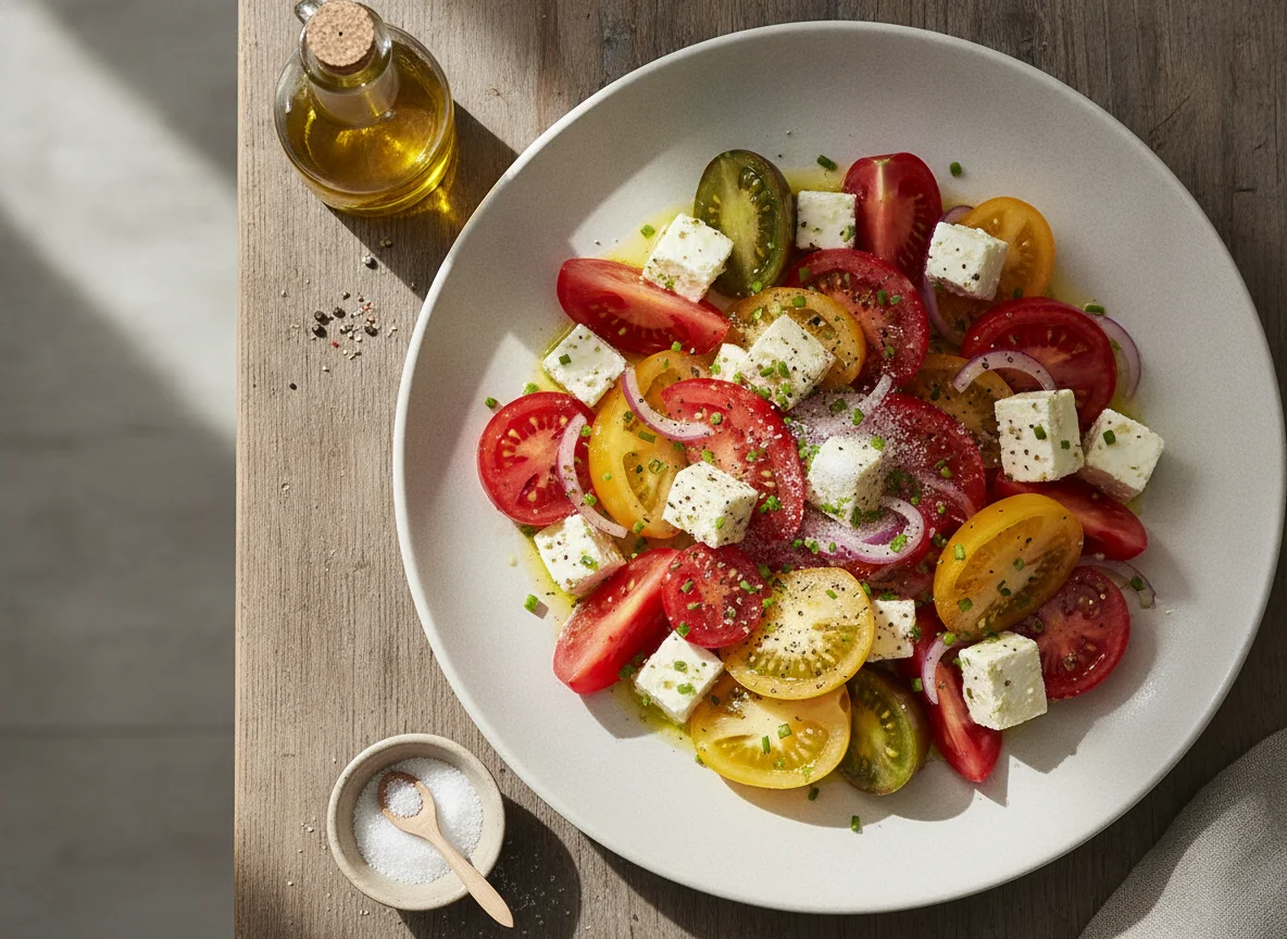 Tomatensalat mit Hirtenkäse photo