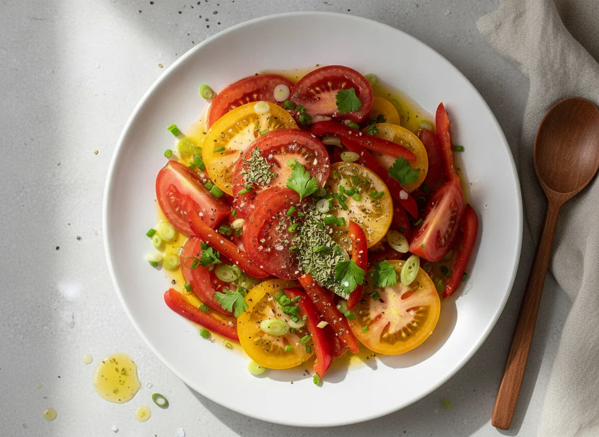 Tomatensalat mit Vinaigrette photo