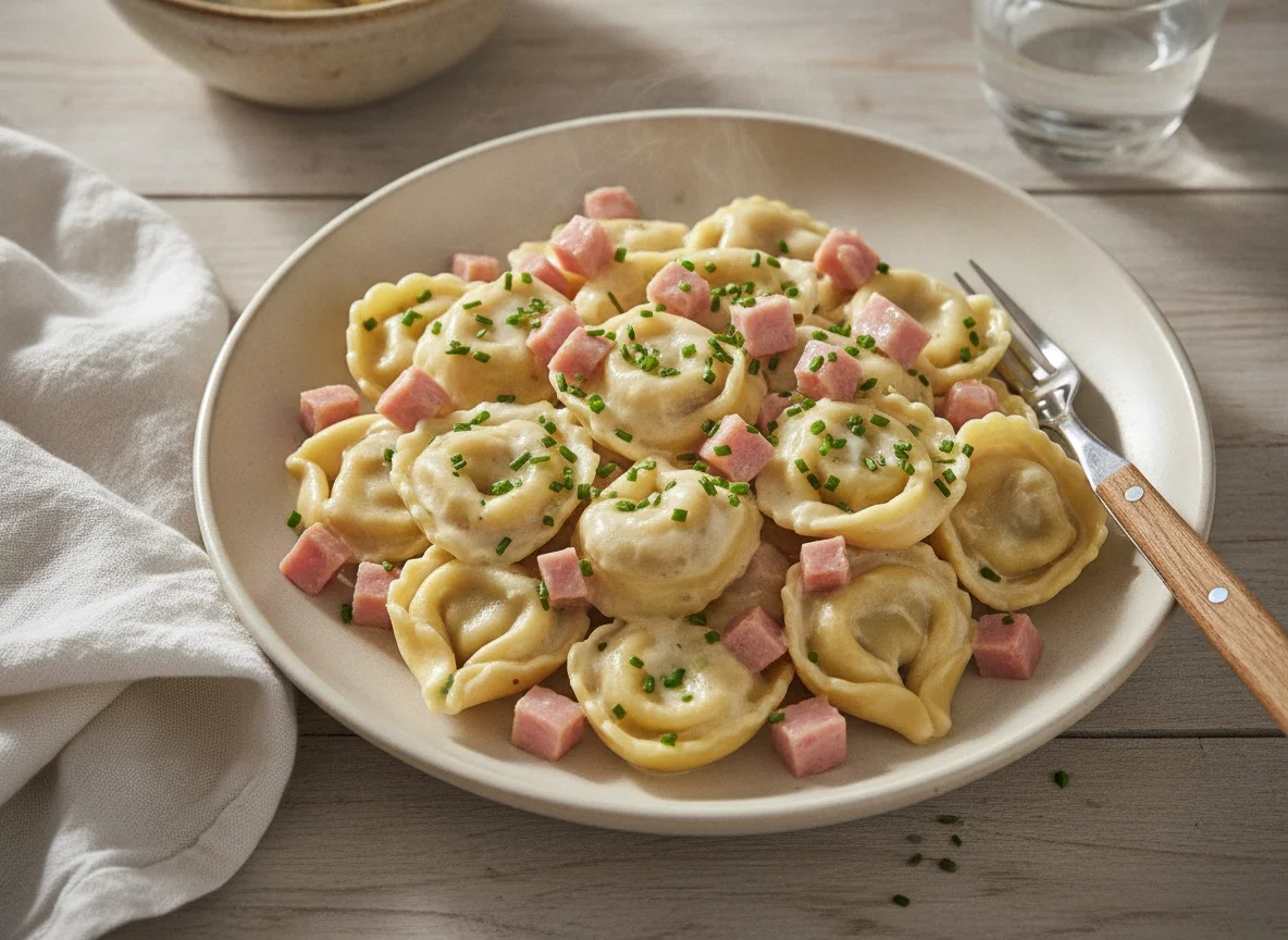 Tortellini in Schinken-Sahnesauce photo