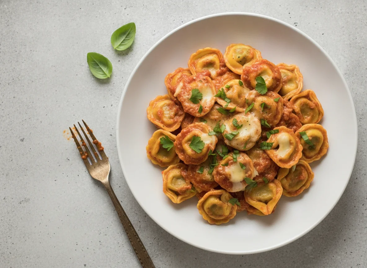 Tortellini in Tomaten-Sahnesauce photo