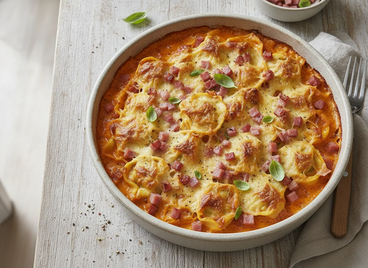 Tortellini-Auflauf mit Tomaten-Sahnesauce photo
