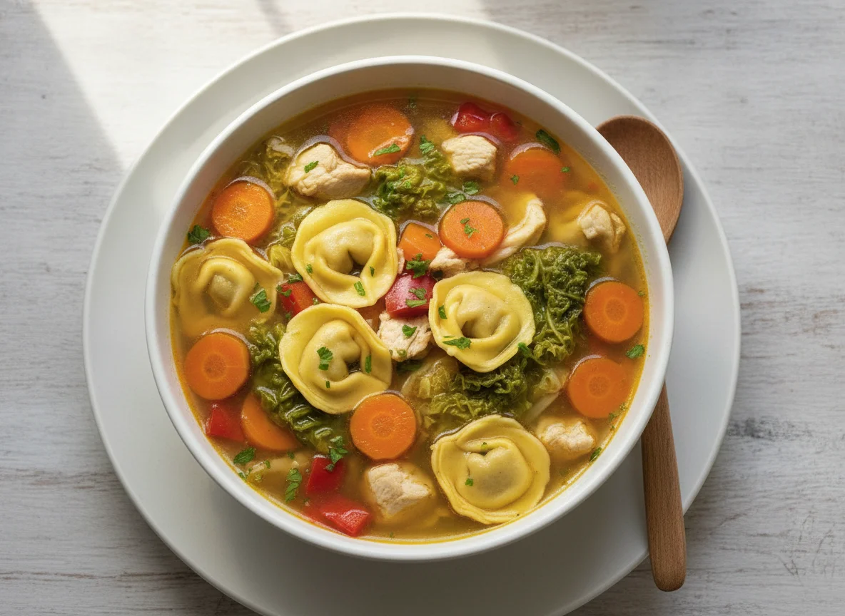 Tortellini-Gemüsesuppe photo