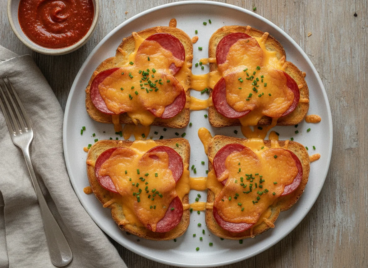 Überbackene Salami-Toasts photo