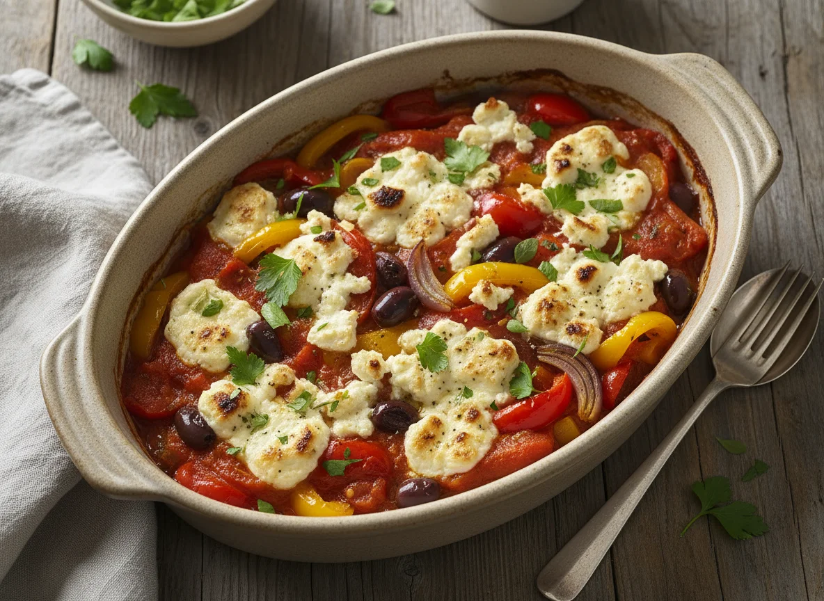 Überbackenes Gemüse mit Feta photo