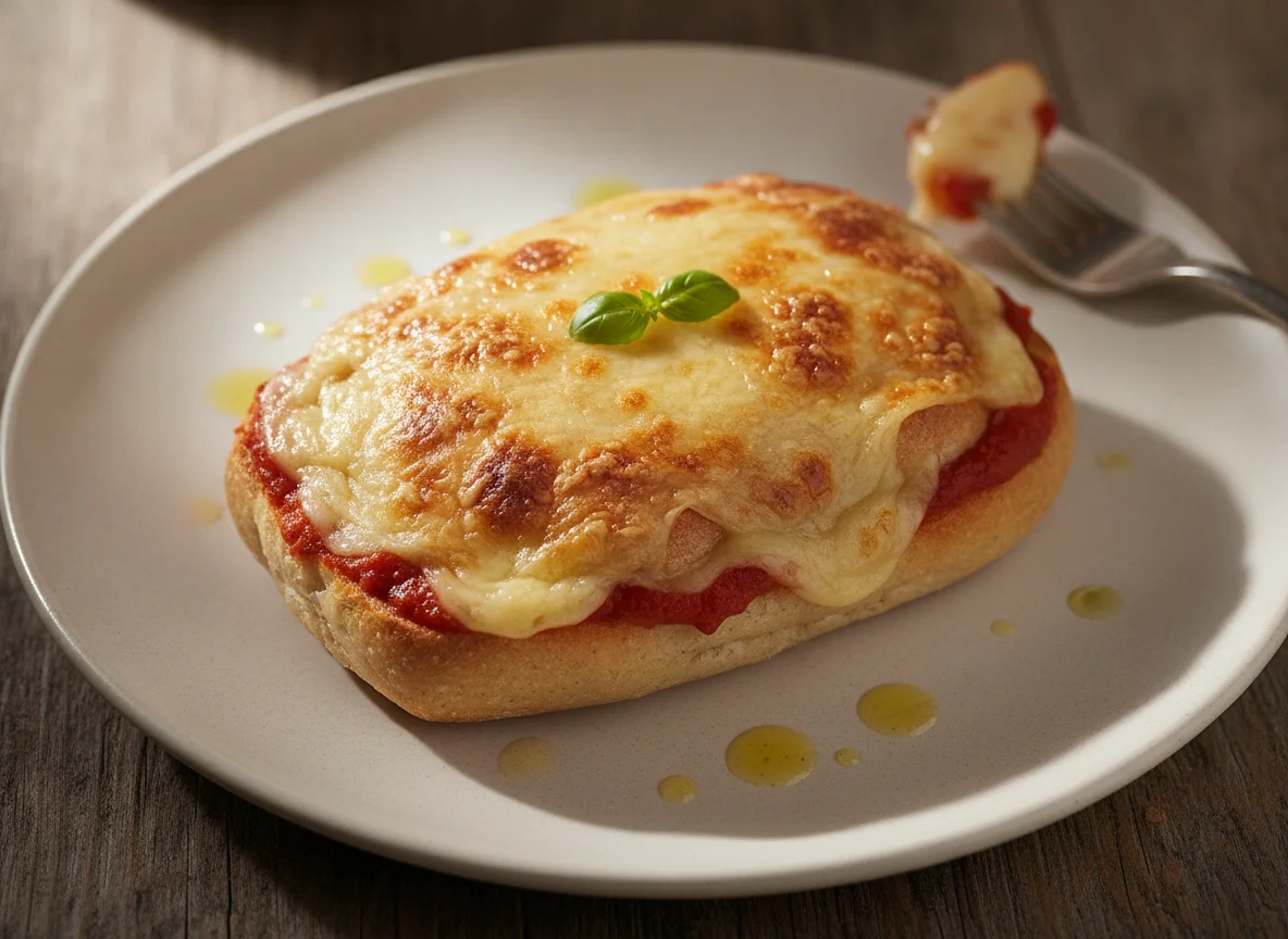Überbackenes Käsebrötchen photo
