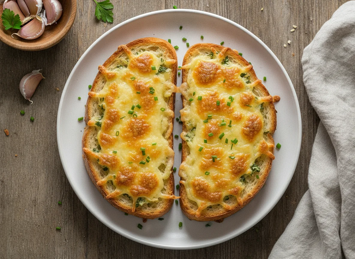 Überbackenes Knoblauchbrot photo