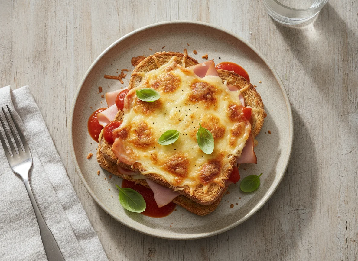 Überbackenes Schinken-Käse-Toast photo