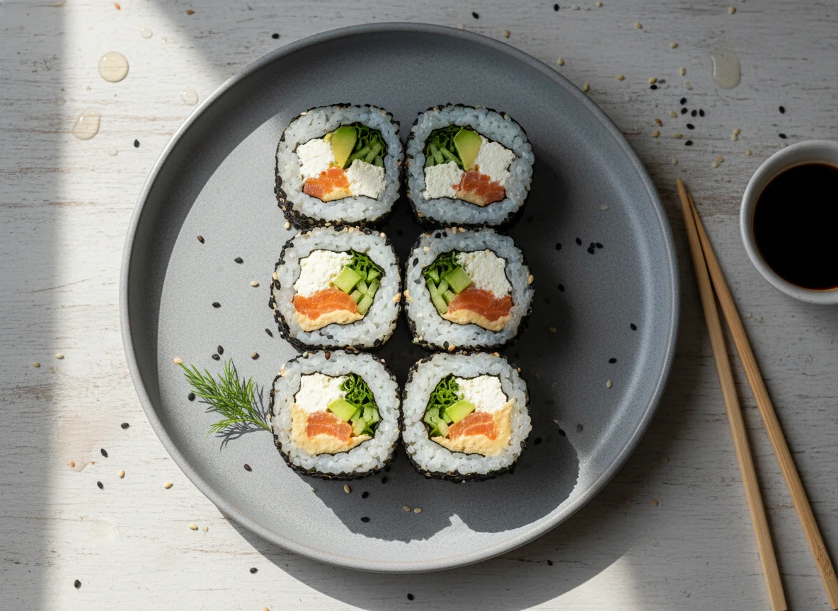 Vegane Sushi-Rollen photo