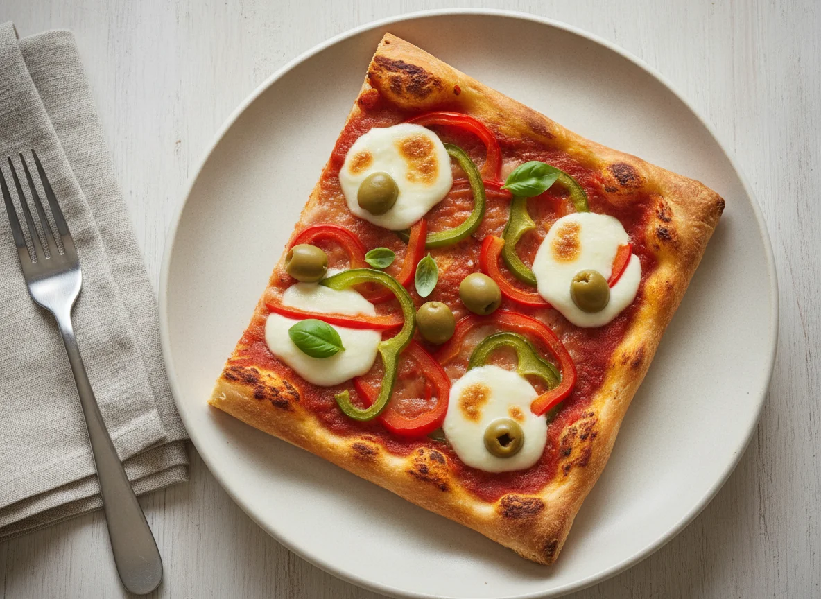 Vegetarische Pizza Schnitte photo