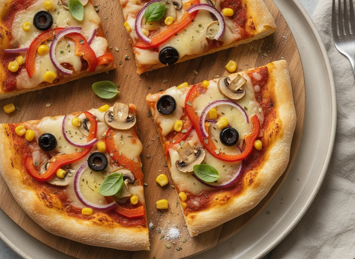 Vegetarische Pizza-Schnitten photo