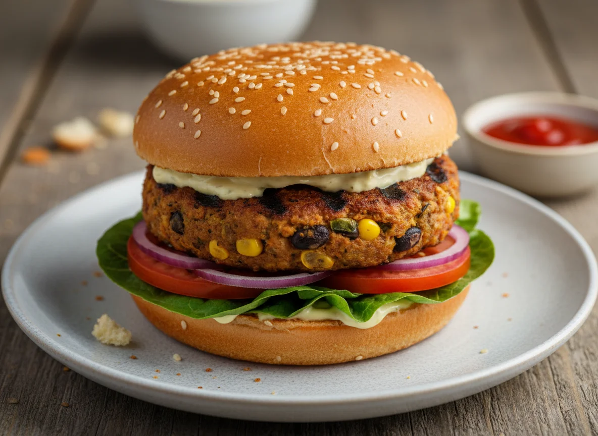 Vegetarischer Burger photo