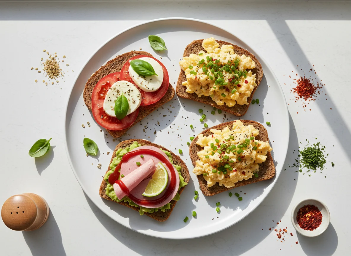 Verschiedene belegte Brote photo