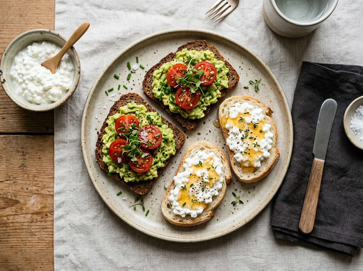 Verschiedene Brote mit Aufstrich photo