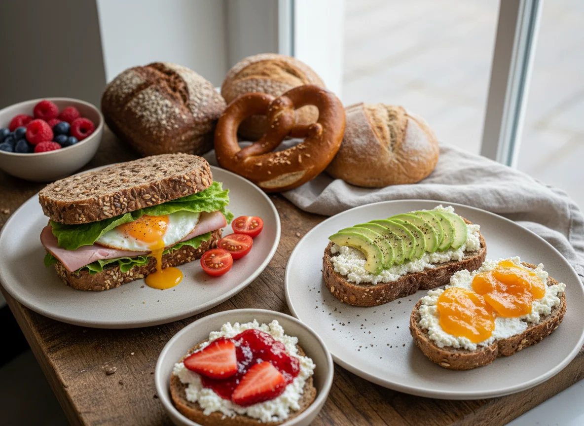 Verschiedene Brote und Sandwiches photo