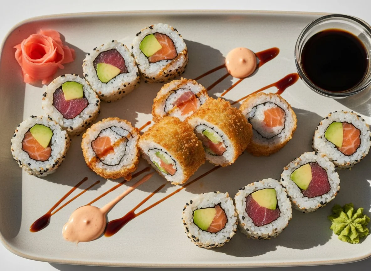 Verschiedene Sushi-Rollen photo