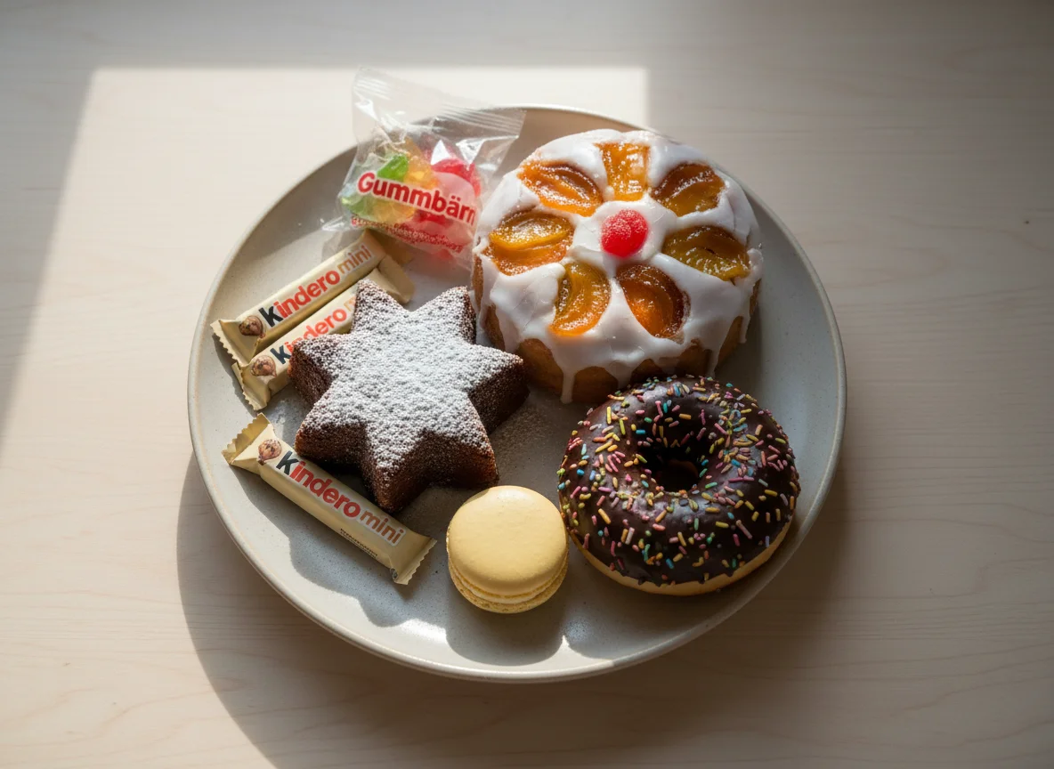 Verschiedene Süßigkeiten und Gebäck photo