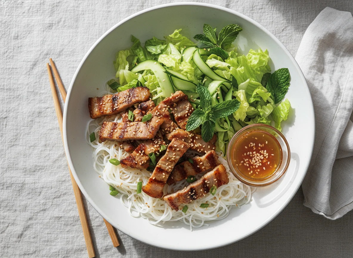 Vietnamesische Nudelsalat-Schale photo