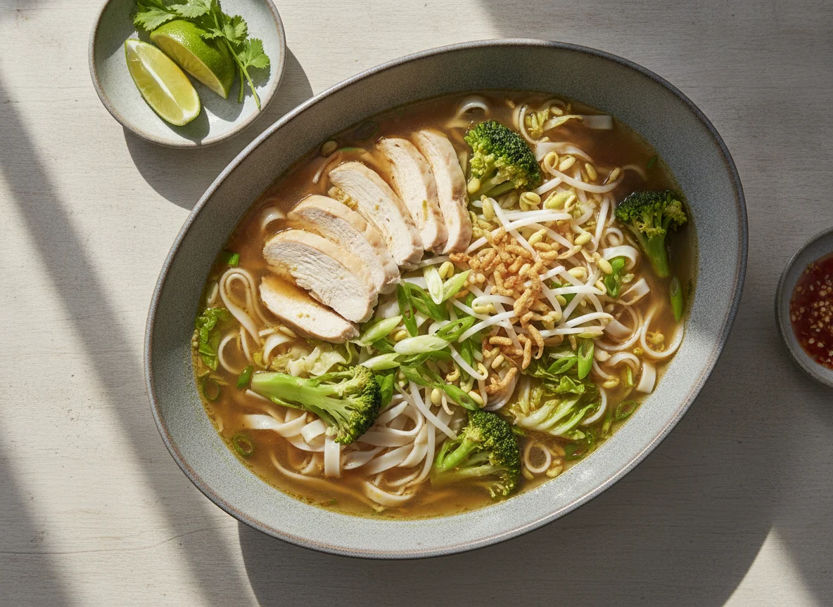 Vietnamesische Pho mit Hähnchen photo