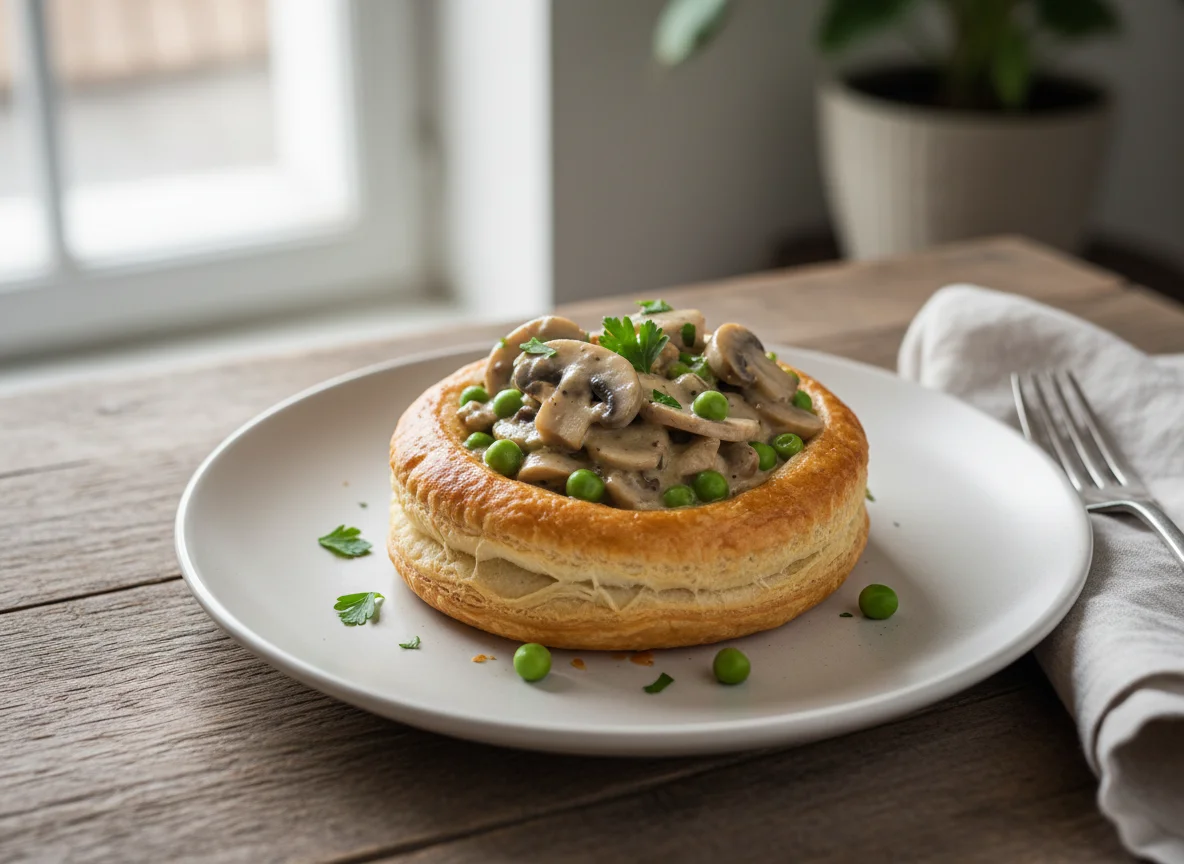 Vol-au-vent mit Pilzragout photo
