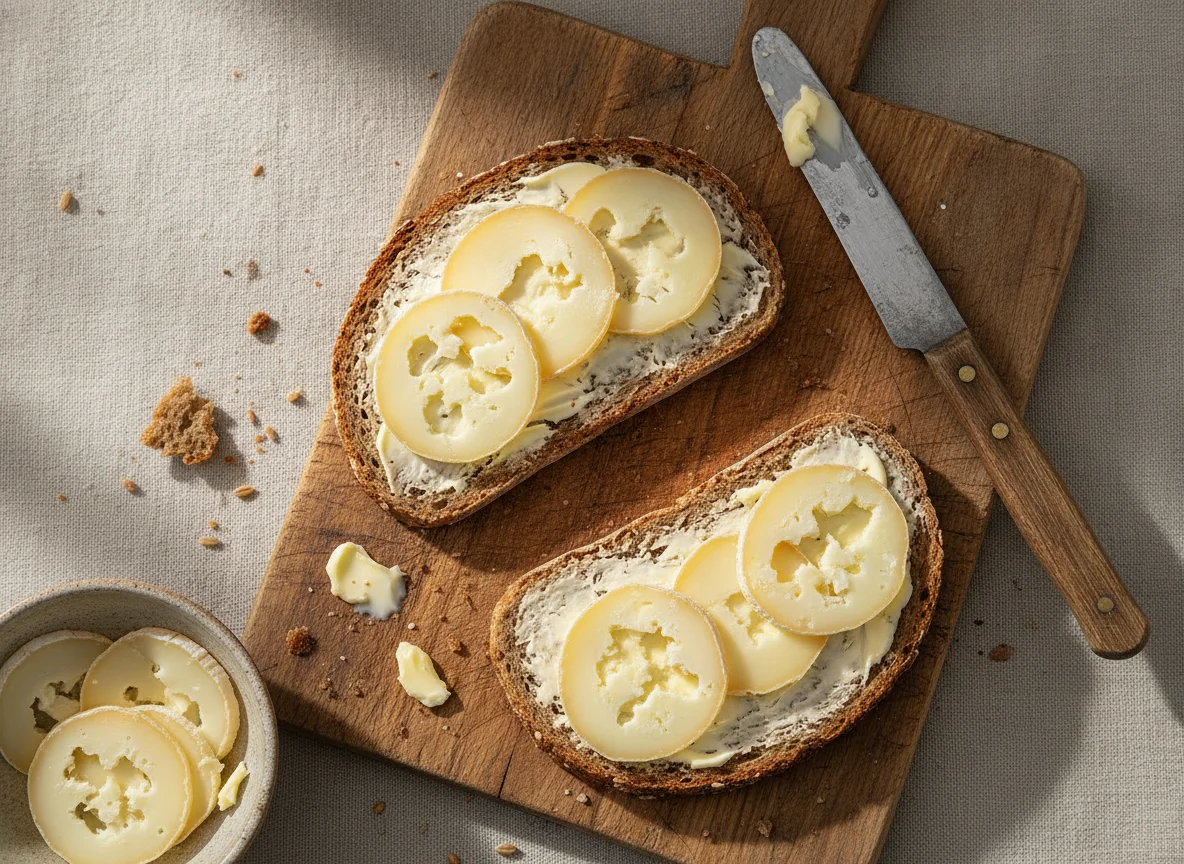 Vollkornbrot mit Harzer Käse photo