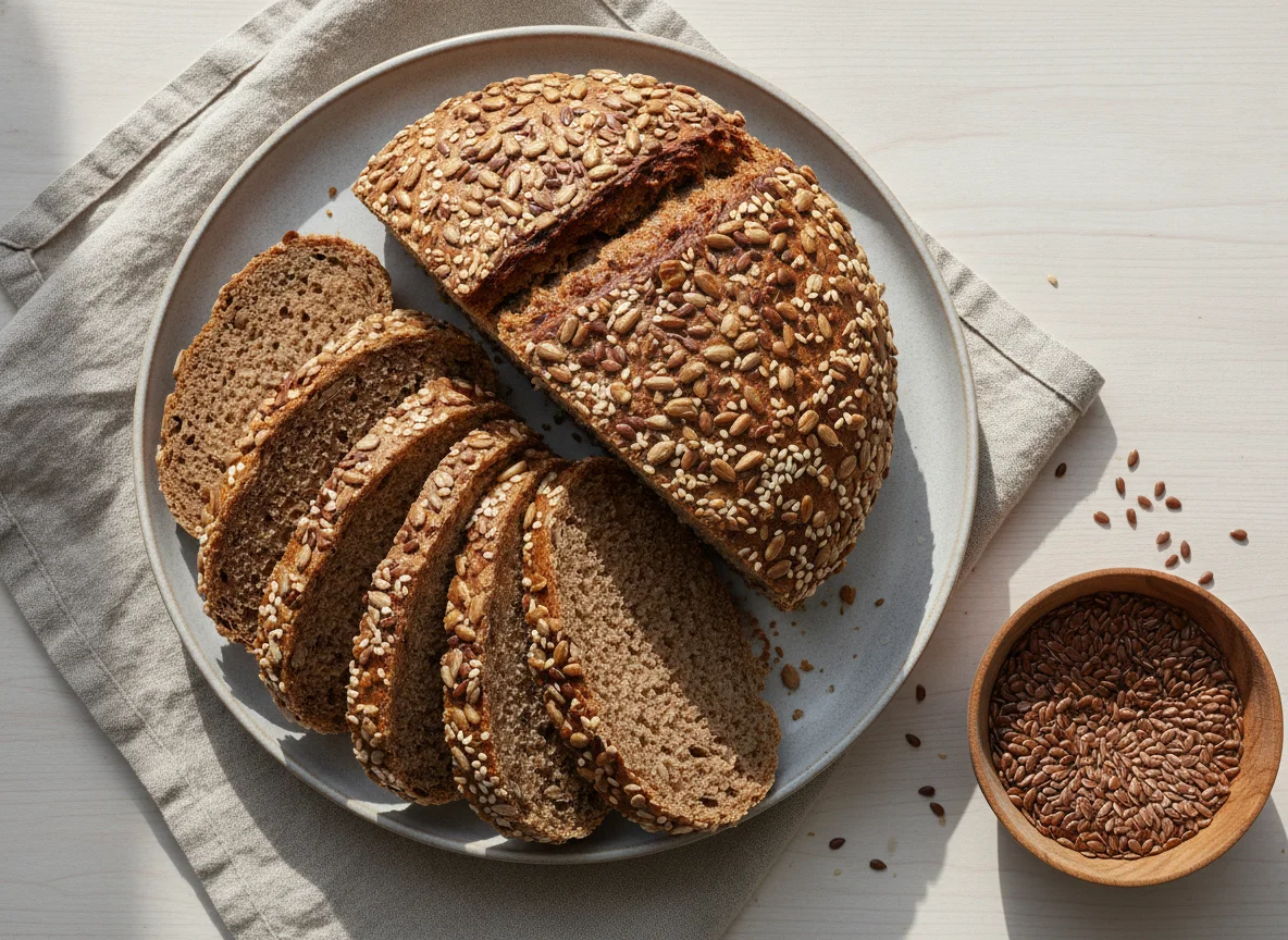 Vollkornbrot mit Kernen und Saaten photo